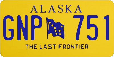 AK license plate GNP751