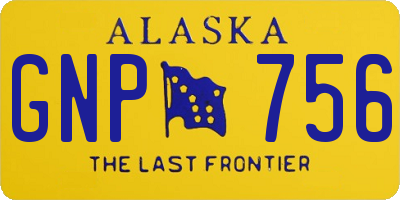 AK license plate GNP756