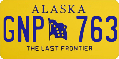 AK license plate GNP763