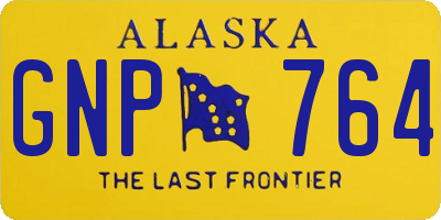 AK license plate GNP764