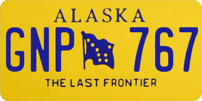 AK license plate GNP767