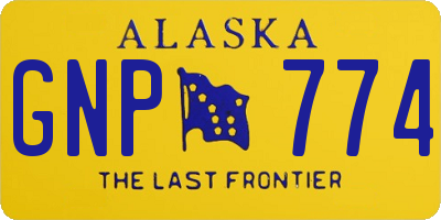 AK license plate GNP774