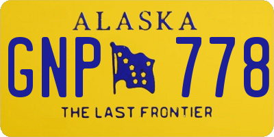 AK license plate GNP778
