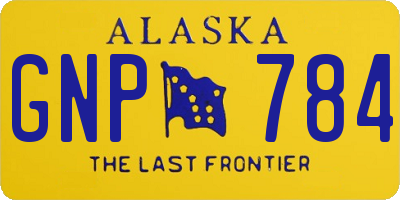 AK license plate GNP784