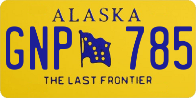 AK license plate GNP785