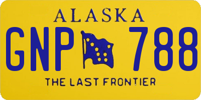 AK license plate GNP788