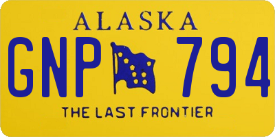 AK license plate GNP794