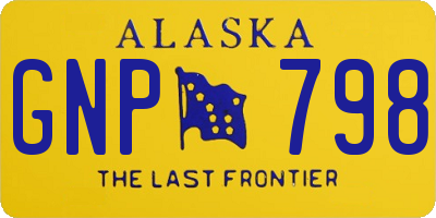 AK license plate GNP798