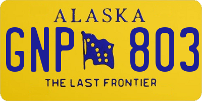 AK license plate GNP803