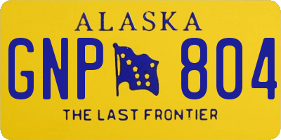 AK license plate GNP804