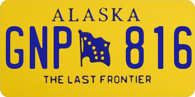 AK license plate GNP816