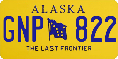 AK license plate GNP822