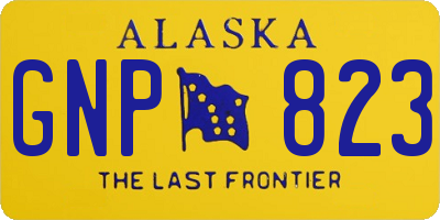 AK license plate GNP823