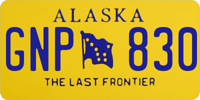 AK license plate GNP830