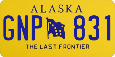 AK license plate GNP831
