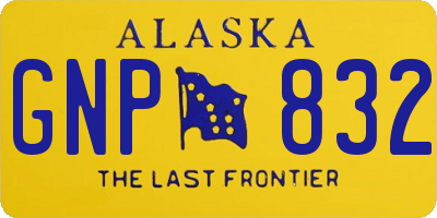 AK license plate GNP832