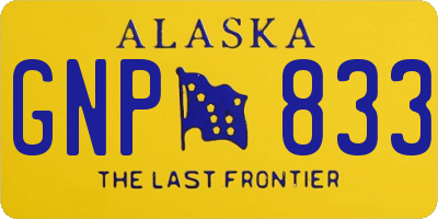 AK license plate GNP833