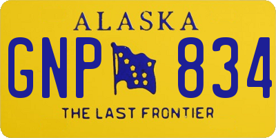 AK license plate GNP834