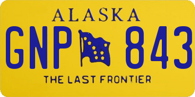 AK license plate GNP843