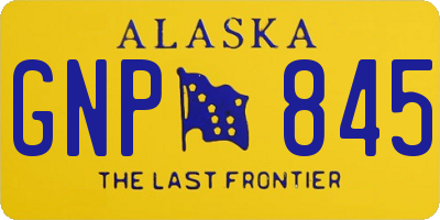 AK license plate GNP845