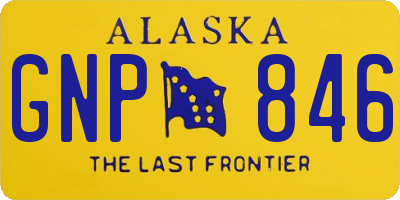 AK license plate GNP846