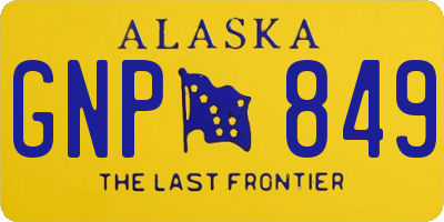 AK license plate GNP849