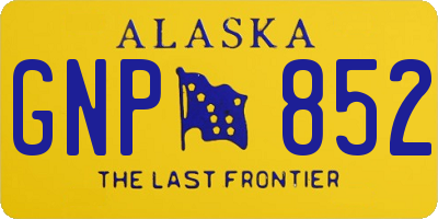 AK license plate GNP852