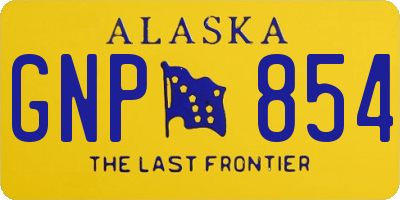 AK license plate GNP854