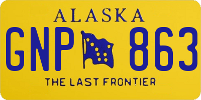 AK license plate GNP863