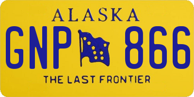 AK license plate GNP866