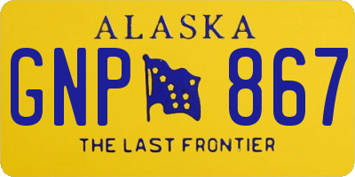 AK license plate GNP867