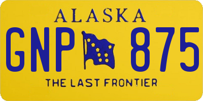 AK license plate GNP875