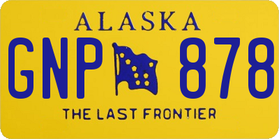 AK license plate GNP878