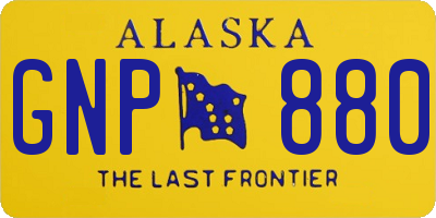 AK license plate GNP880
