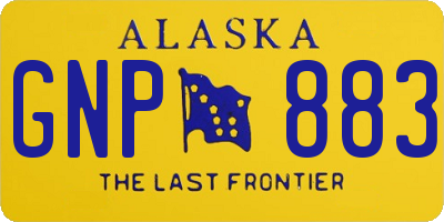 AK license plate GNP883