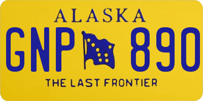 AK license plate GNP890