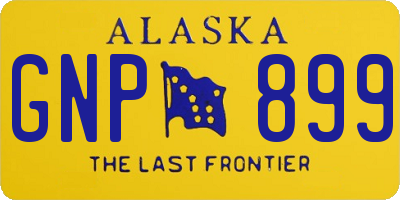AK license plate GNP899