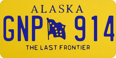 AK license plate GNP914