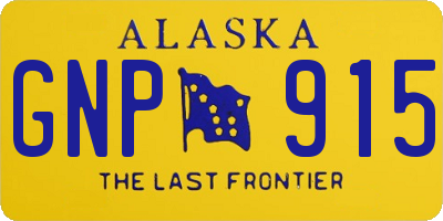 AK license plate GNP915