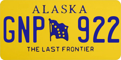 AK license plate GNP922
