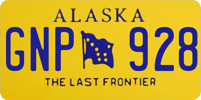 AK license plate GNP928