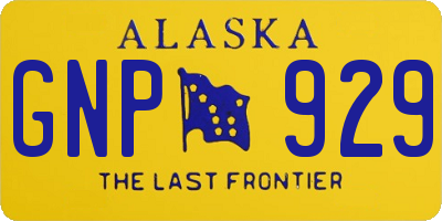 AK license plate GNP929