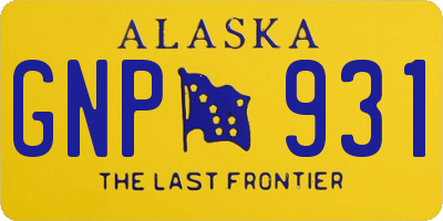 AK license plate GNP931