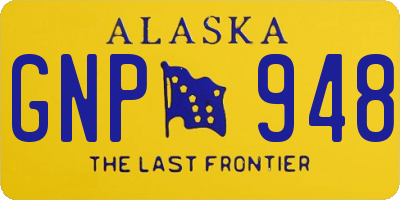 AK license plate GNP948