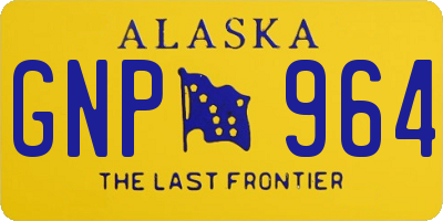 AK license plate GNP964