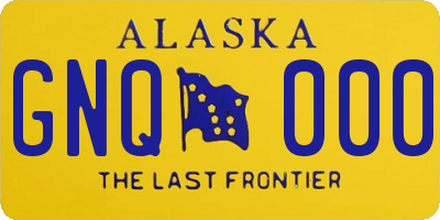 AK license plate GNQ000