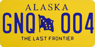 AK license plate GNQ004