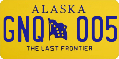 AK license plate GNQ005