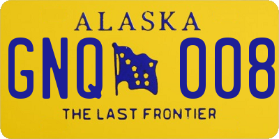 AK license plate GNQ008