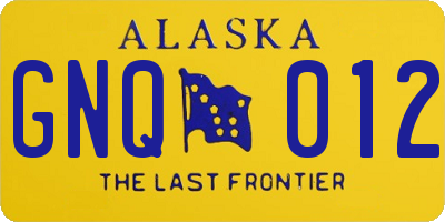 AK license plate GNQ012